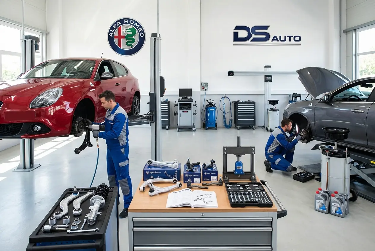 Диагностика и ремонт передней и задней подвески Alfa Romeo в Жуковском - автосервис DS Auto
